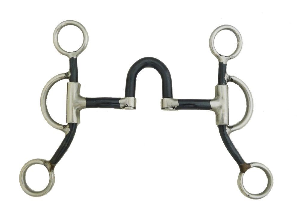 AJ Tack Double Rein Correction Short Shank Bit